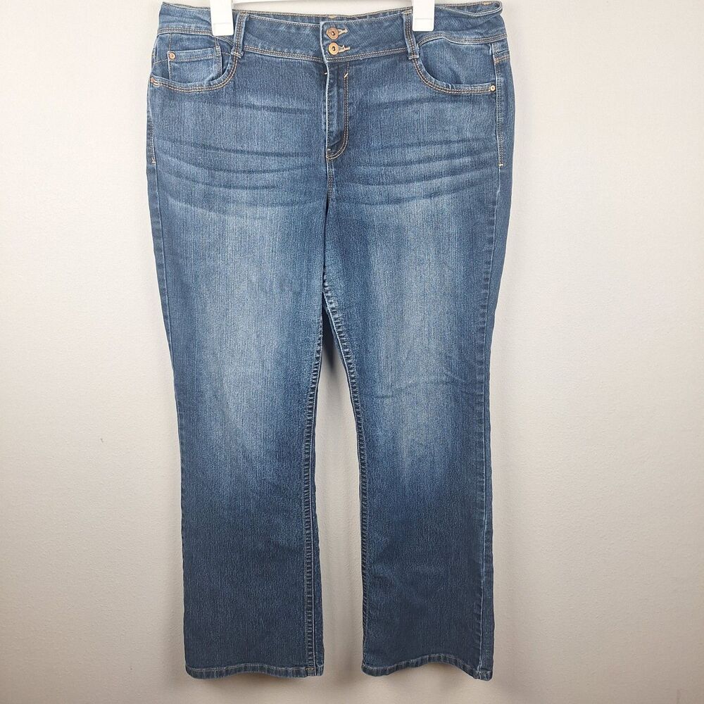 L.E.I Sophia Hipster Flare Blue Jeans Juniors Size 21 Regular